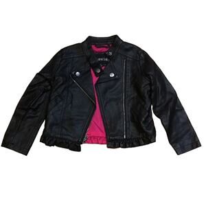 Me Jane Baby Girl Vegan Leather Moto Jacket
